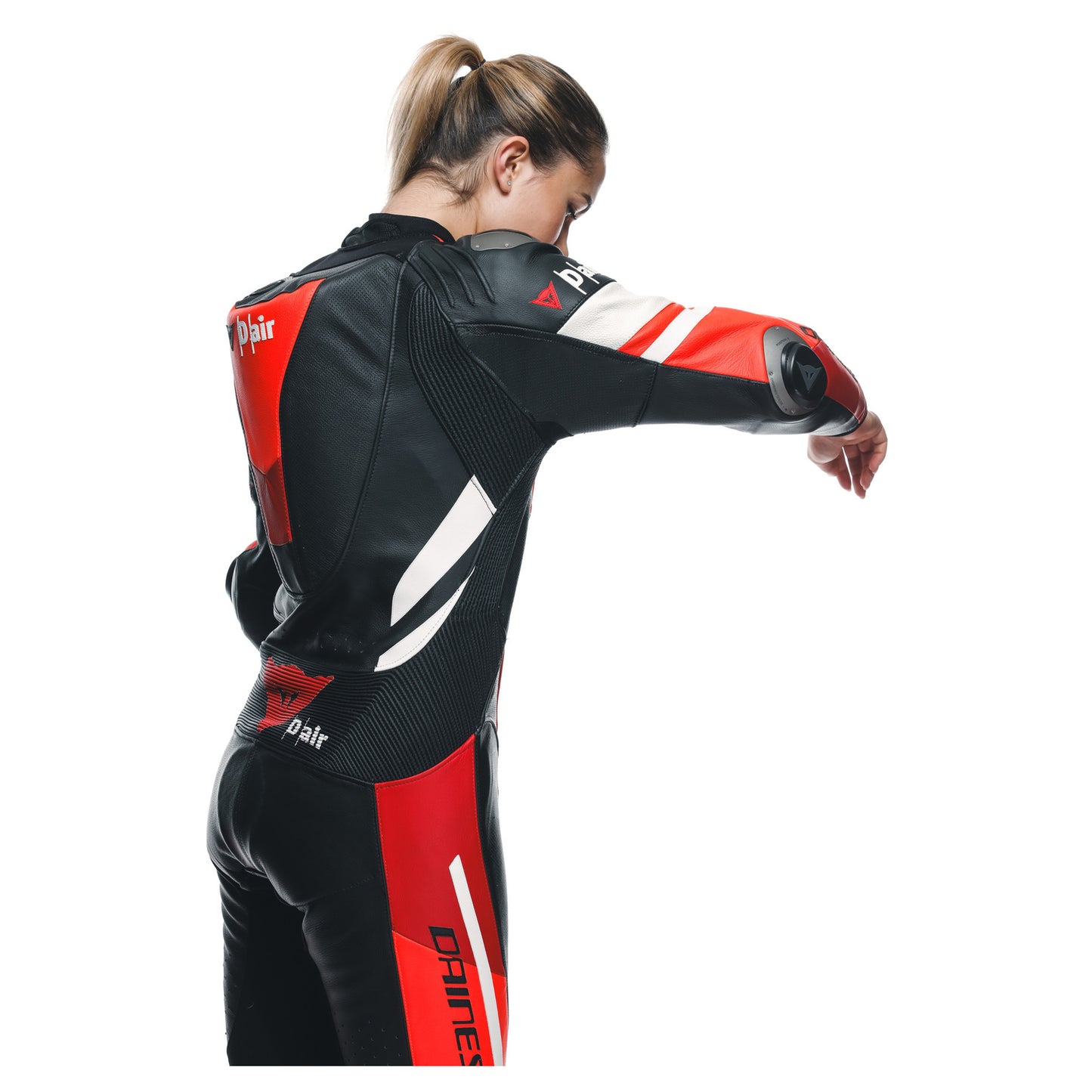 Dainese Misano 3 Women's D-Air 1-Piece Perforated Airbag Suit - Black / Red