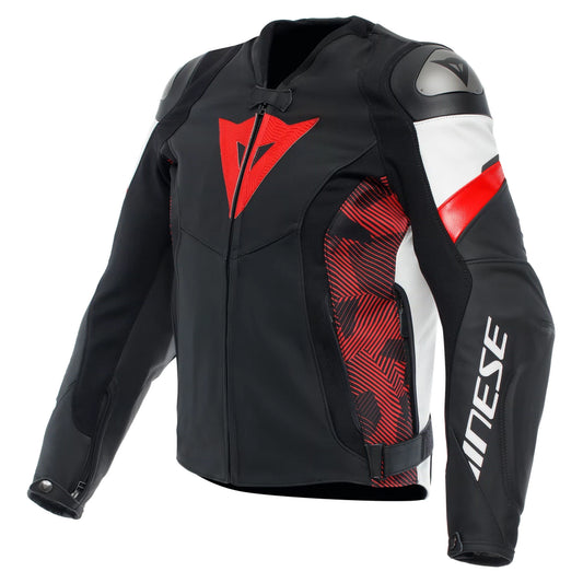 Dainese Avro 5 Leather Jacket - Black / Red