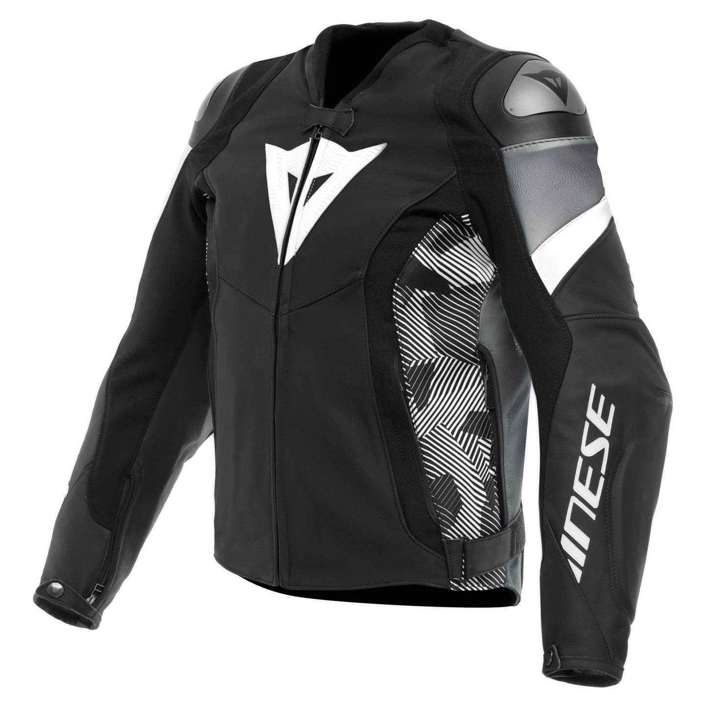 Dainese Avro 5 Leather Jacket - Black / White
