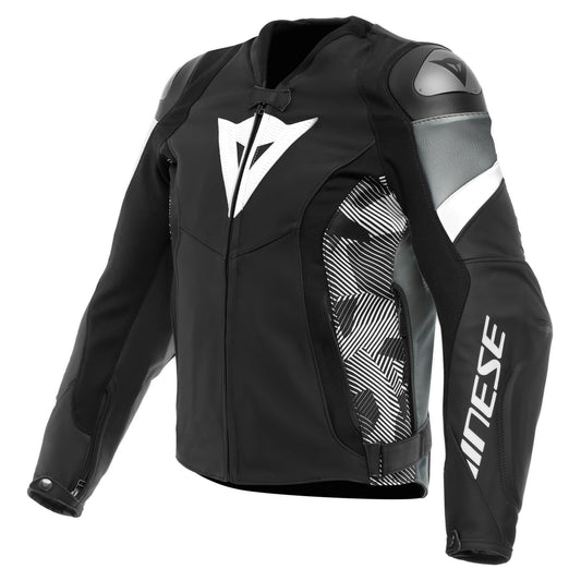 Dainese Avro 5 Leather Jacket - Black / White