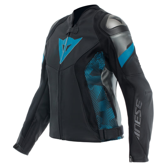 Dainese Avro 5 Women's Leather Jacket - Black / Blue