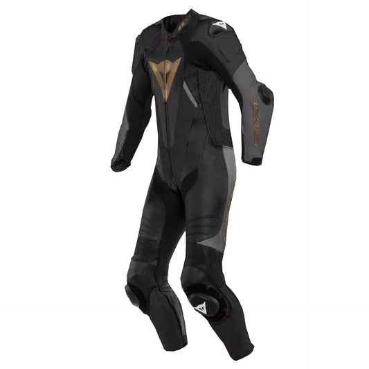 Dainese Laguna Seca 5 1-Piece Perforated Leather Suit - Black / Gold