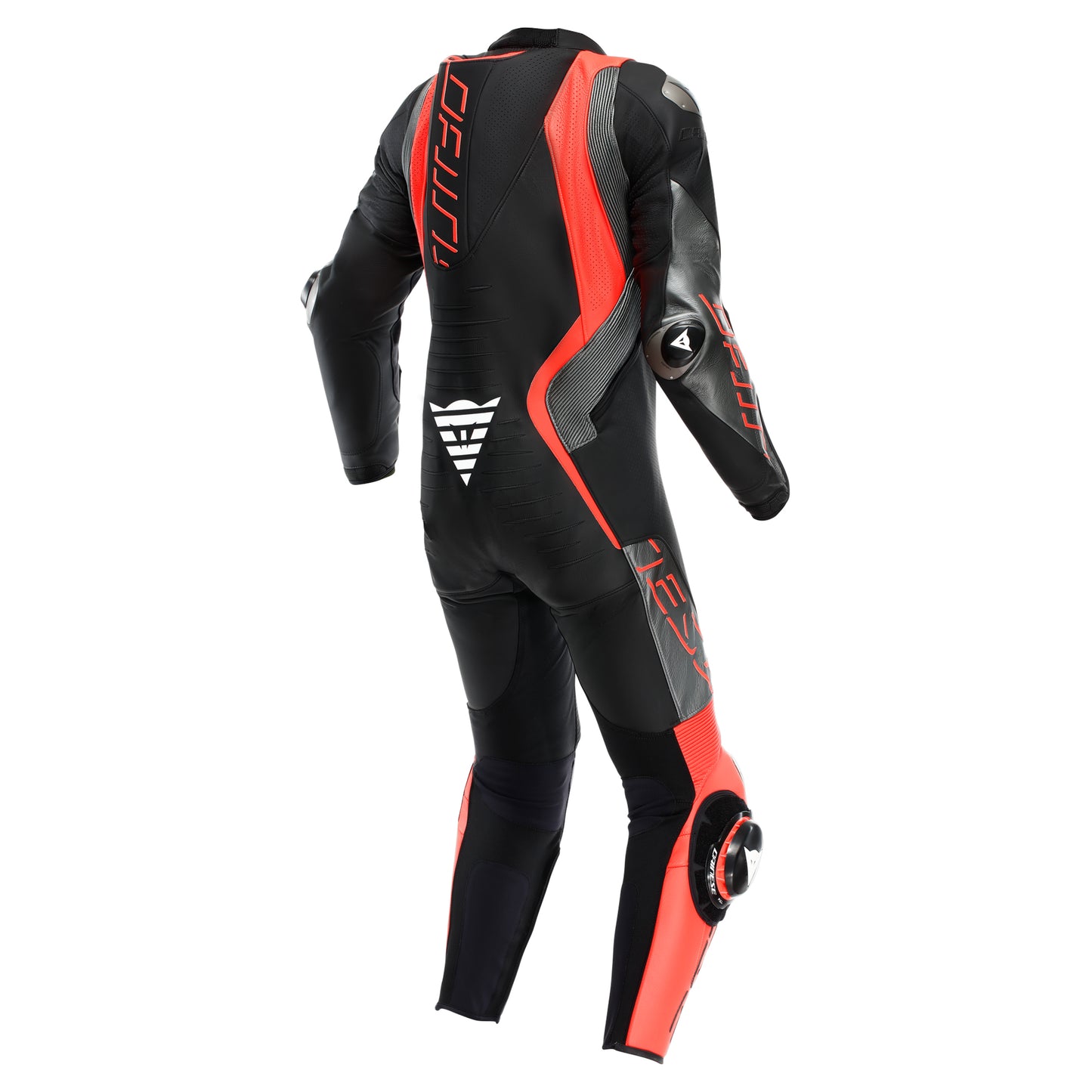 Dainese Audax D-Zip 1-Piece Perforated Leather Race Suit - Black / Red