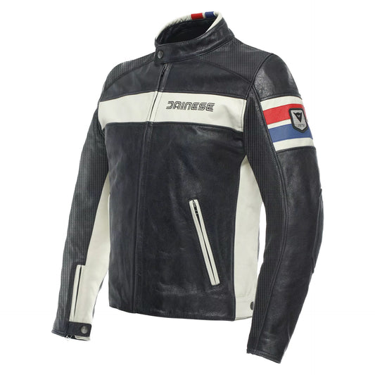 Dainese Hf D1 Perforated Leather Jacket - Black / Red