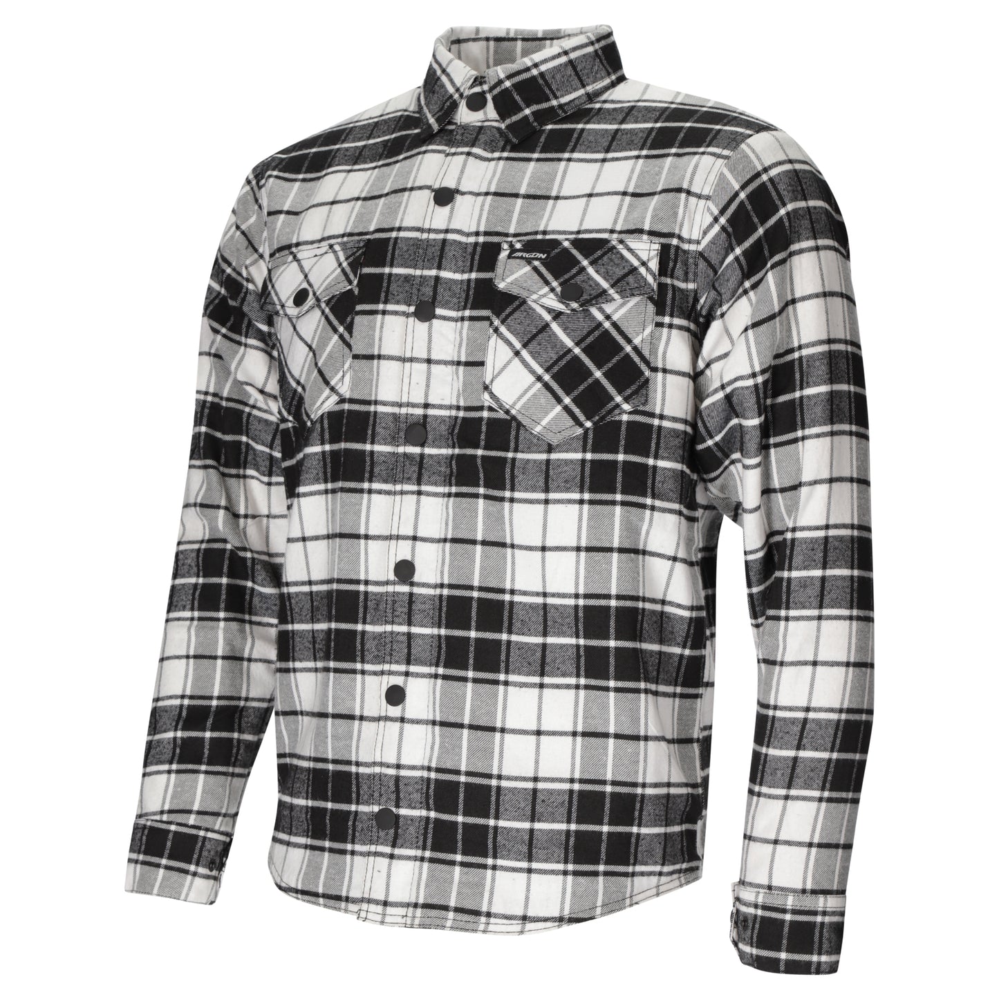 Argon Savage Kevlar Armoured Flannel Shirt - Black / White