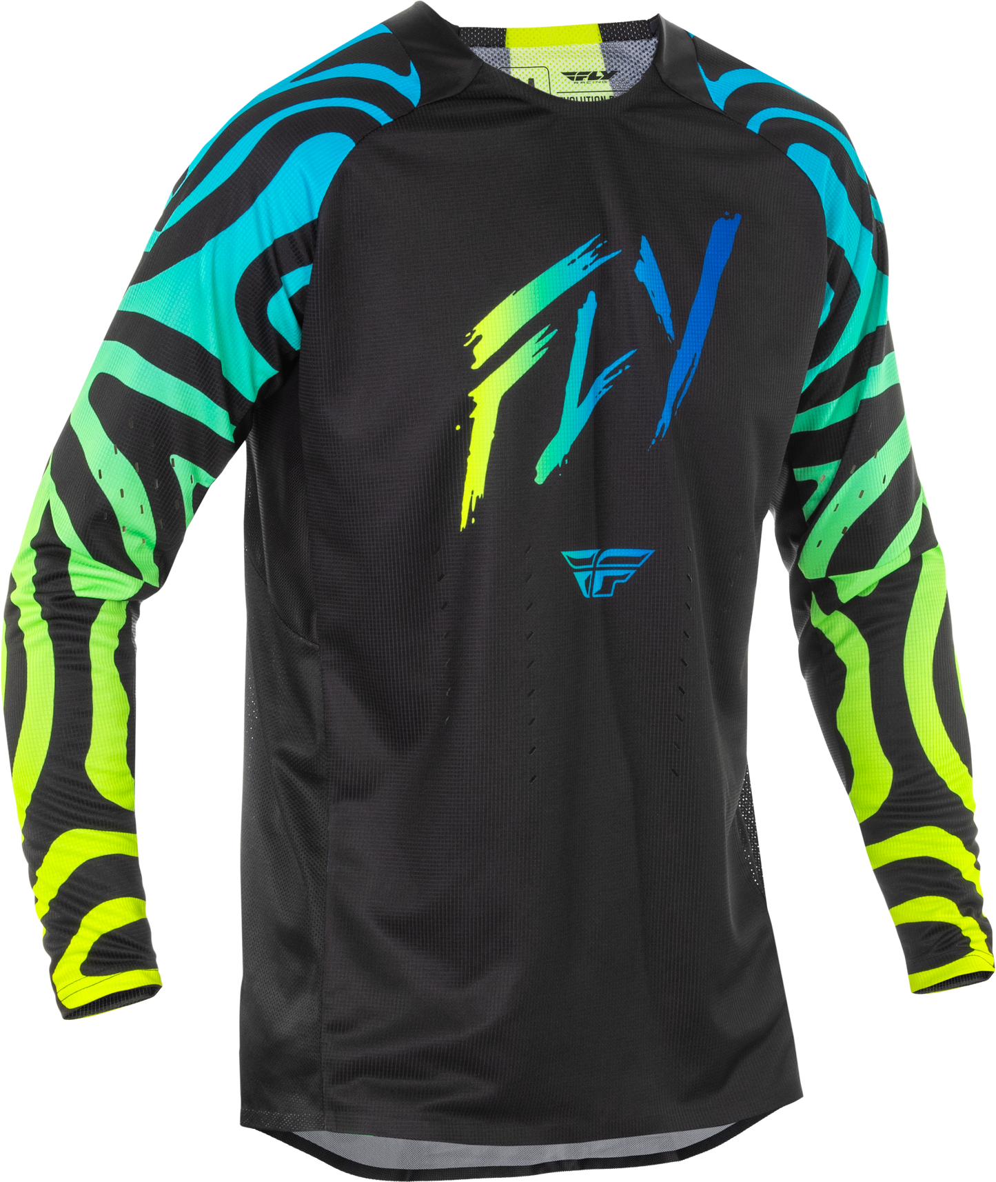 Fly MX25 Evo Zen Jersey - Black Blue Yellow
