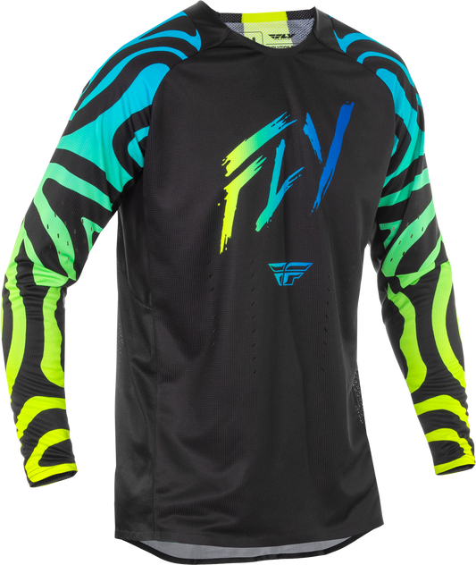 Fly MX25 Evo Zen Jersey - Black Blue Yellow