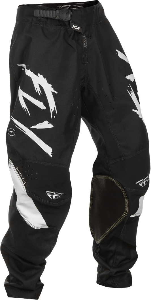 Fly MX25 Youth Kinetic Stoke Pants - Black / White