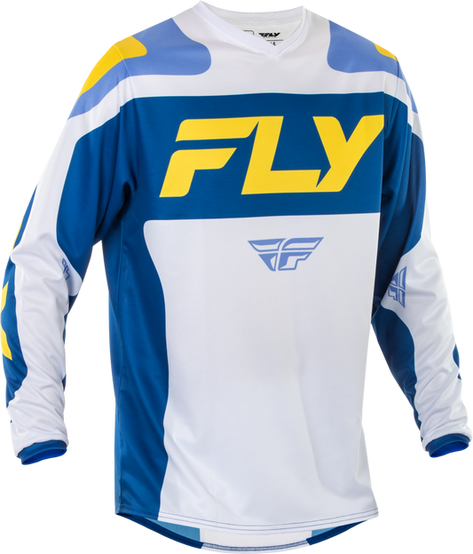 Fly MX25 F-16 Jersey - White / Blue / Yellow