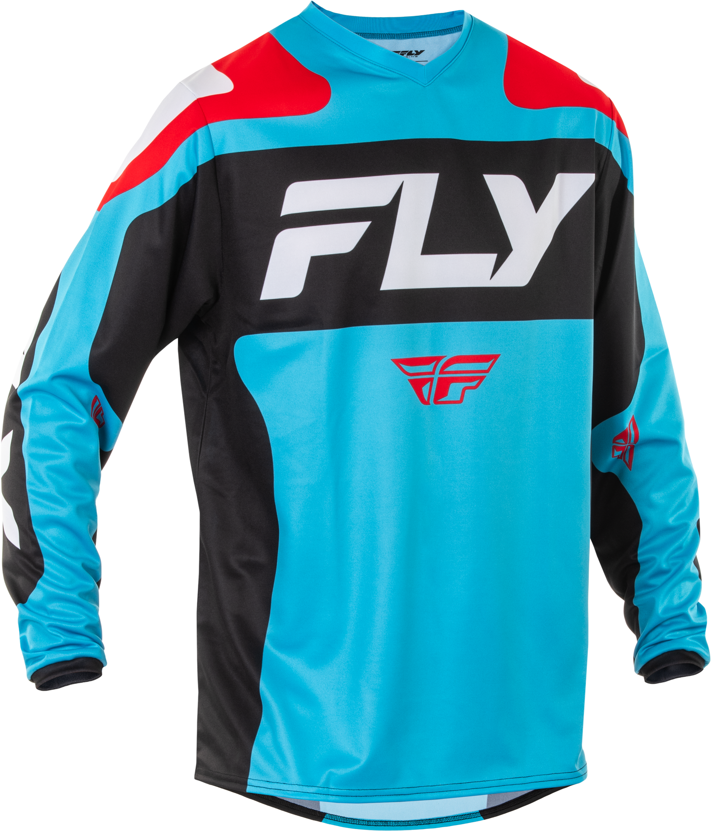 Fly MX25 F-16 Jersey - Cyan / Black / White