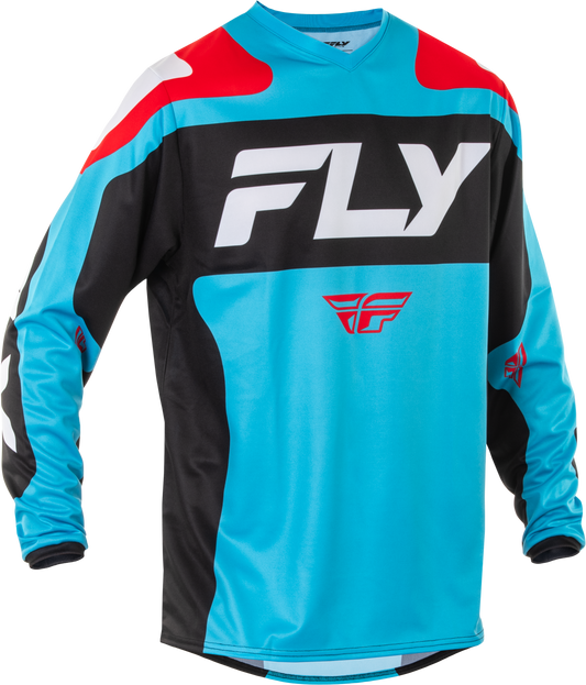 Fly MX25 F-16 Jersey - Cyan / Black / White