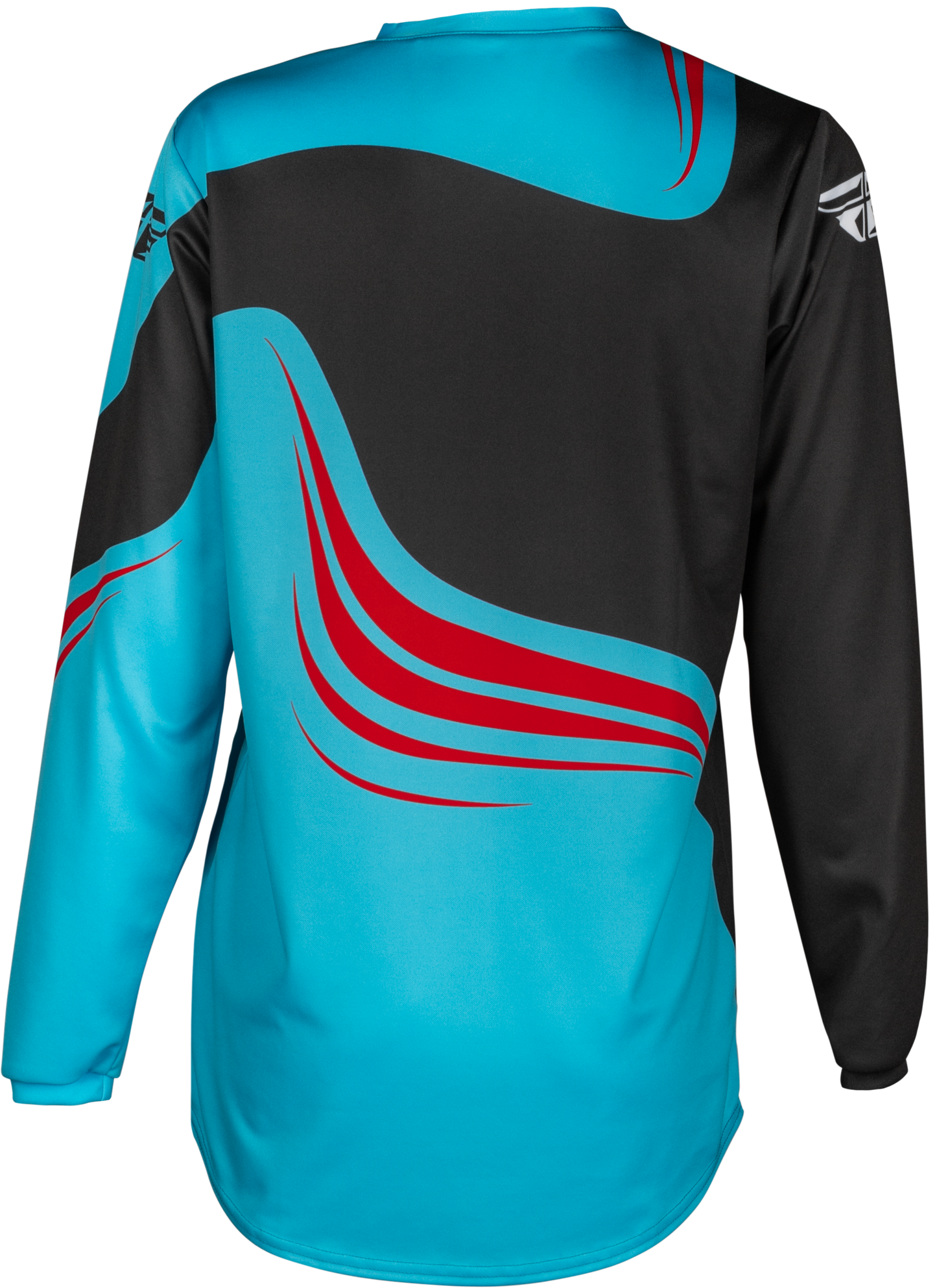 Fly MX25 Youth F-16 Jersey - Cyan / Black / Red
