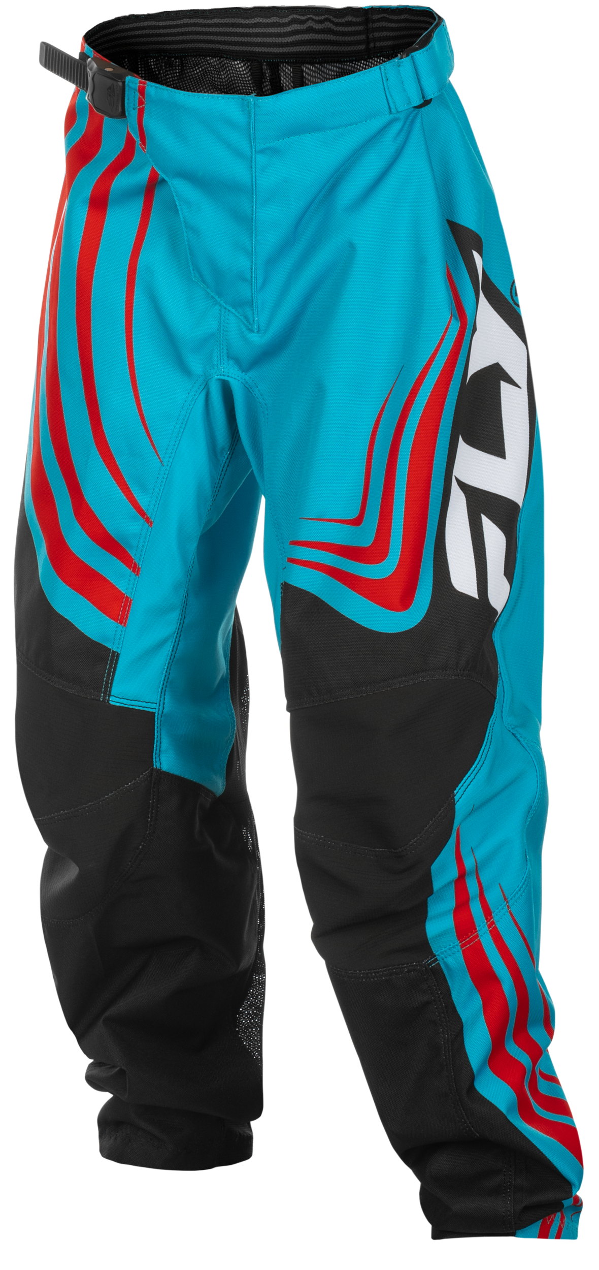 Fly MX25 Youth F-16 Pants Cyan - Black Red