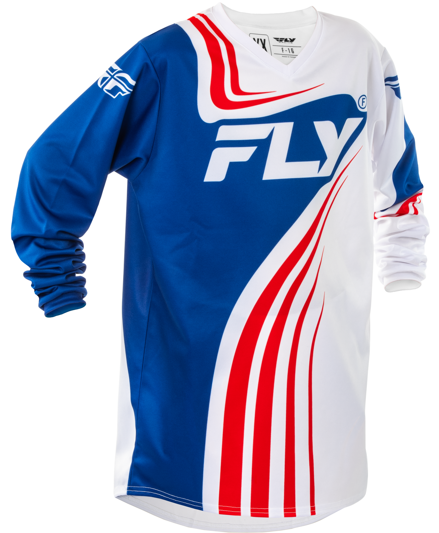 Fly MX25 Youth F-16 Jersey - Red / White / Blue