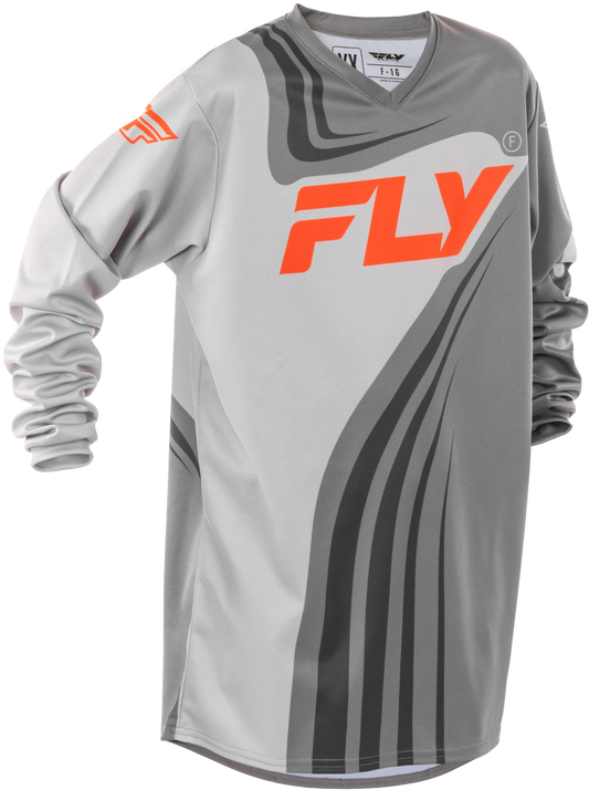 Fly MX25 Youth F-16 Jersey - Grey / Orange