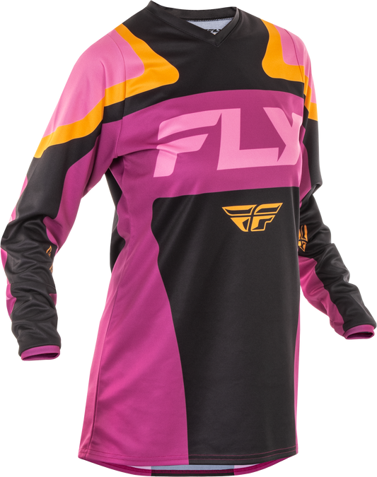 Fly MX25 Women's F-16 Jersey Mauve Yellow