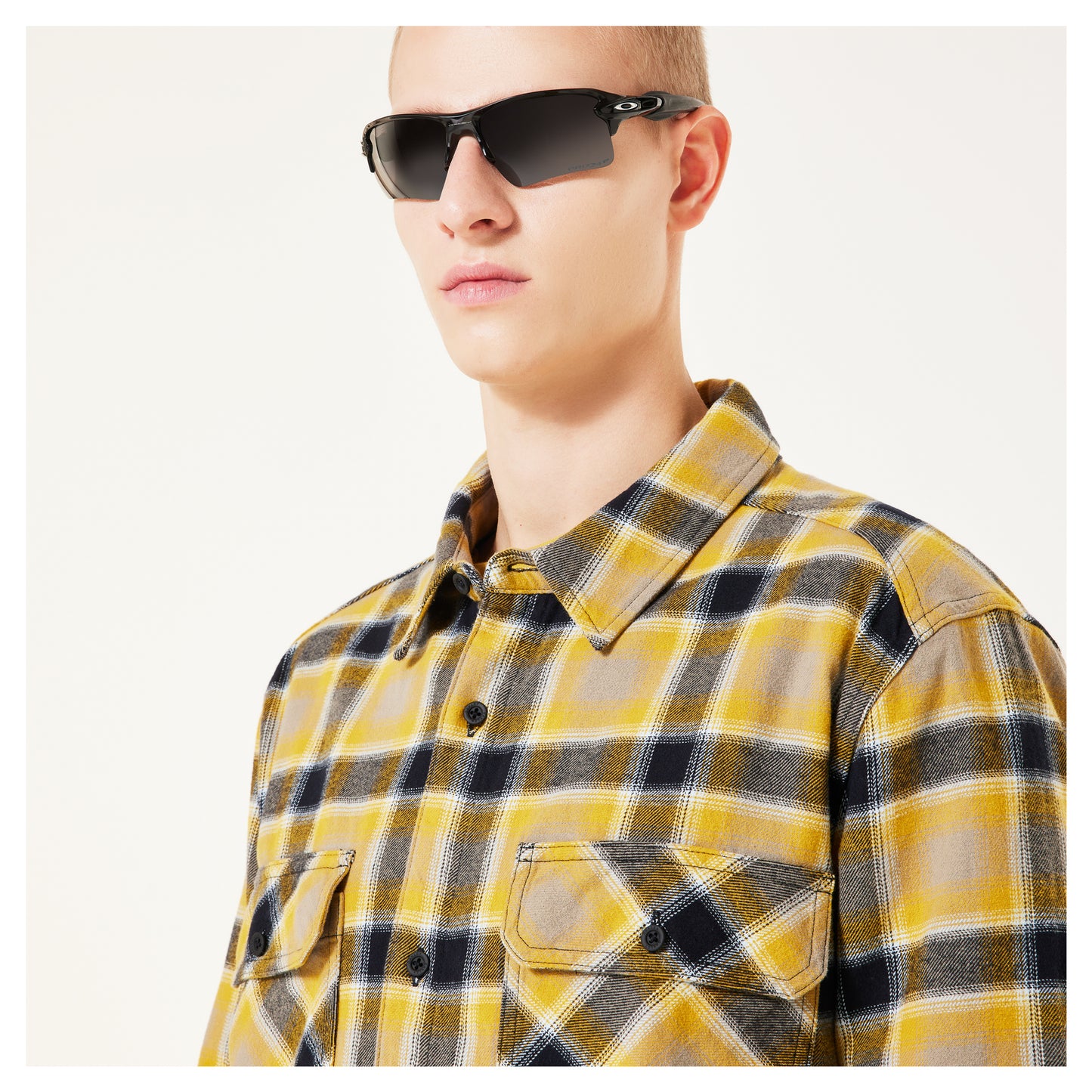 Oakley 90's Plaid Long Sleeve Shirt - Yellow