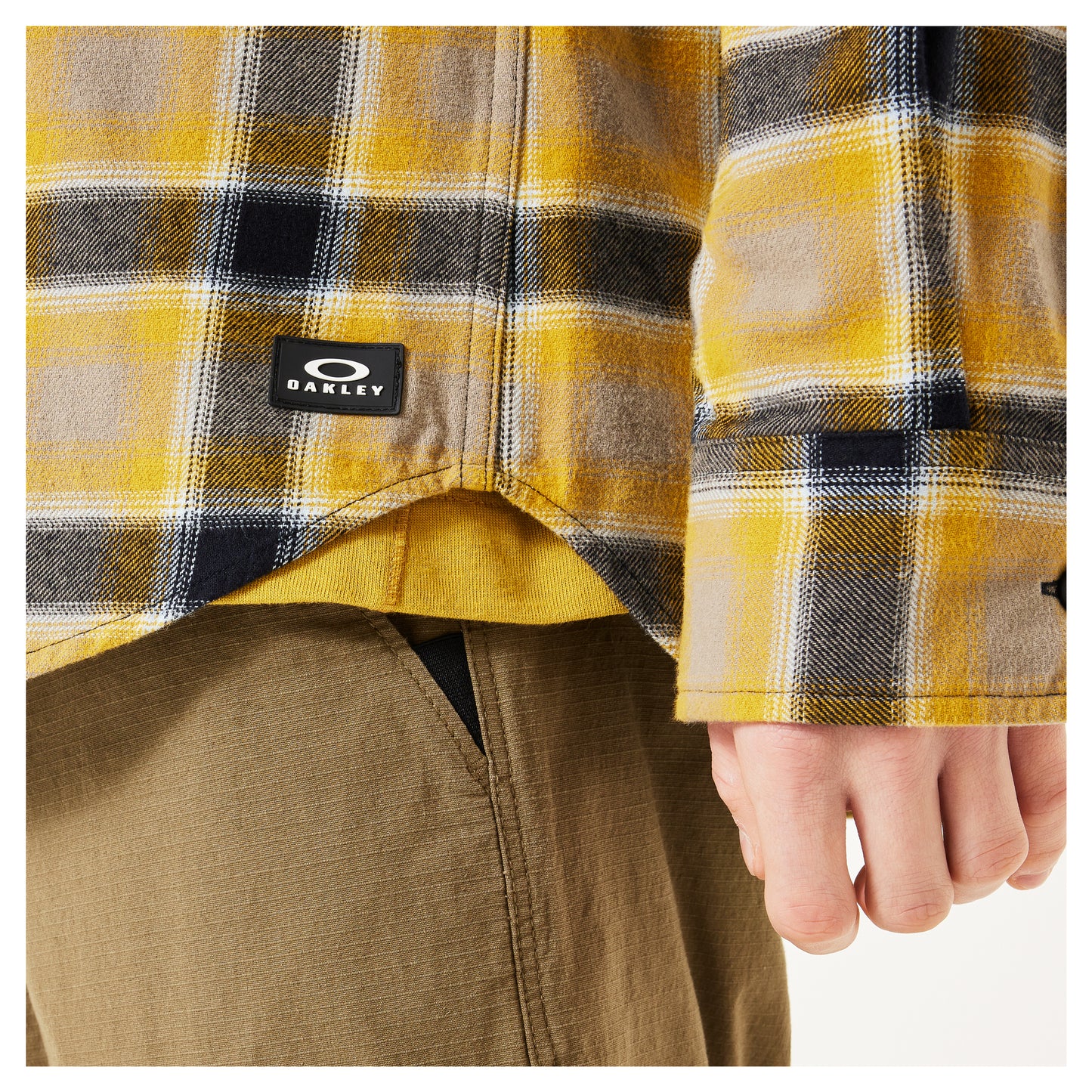 Oakley 90's Plaid Long Sleeve Shirt - Yellow