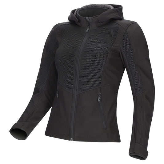 Dririder Women's BLVD II Air Soft Shell Hoody - Black