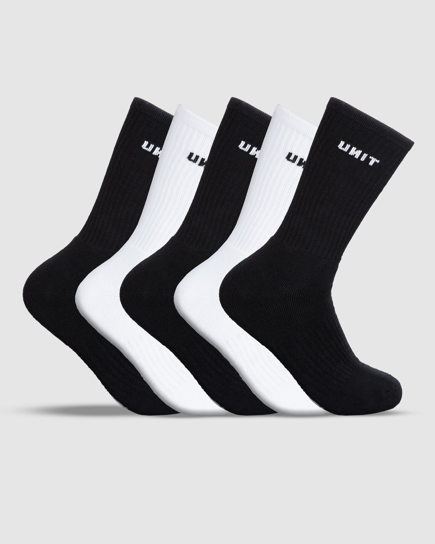 Unit Storm Bamboo Socks 5 Pack - Black / White
