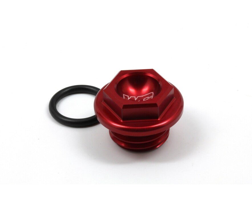 Works Connection Oil Fill Plug - Red