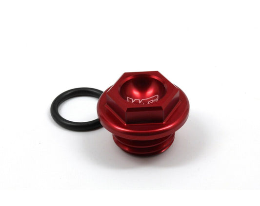 Works Connection Oil Fill Plug - Red