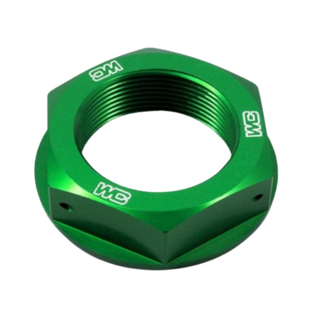 Works Connection Steering Stem Nut - Green