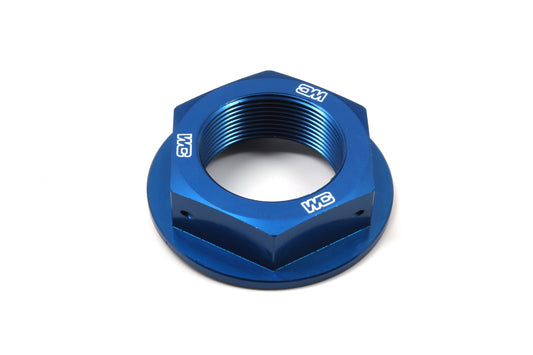 Works Connection Steering Stem Nut Blue