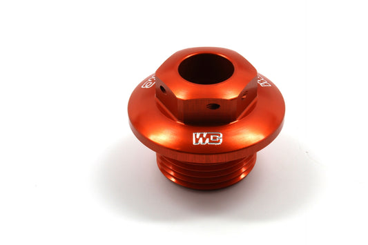 Works Connection Steering Stem Nut Orange