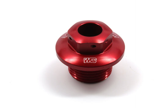 Works Connection Steering Stem Nut Red