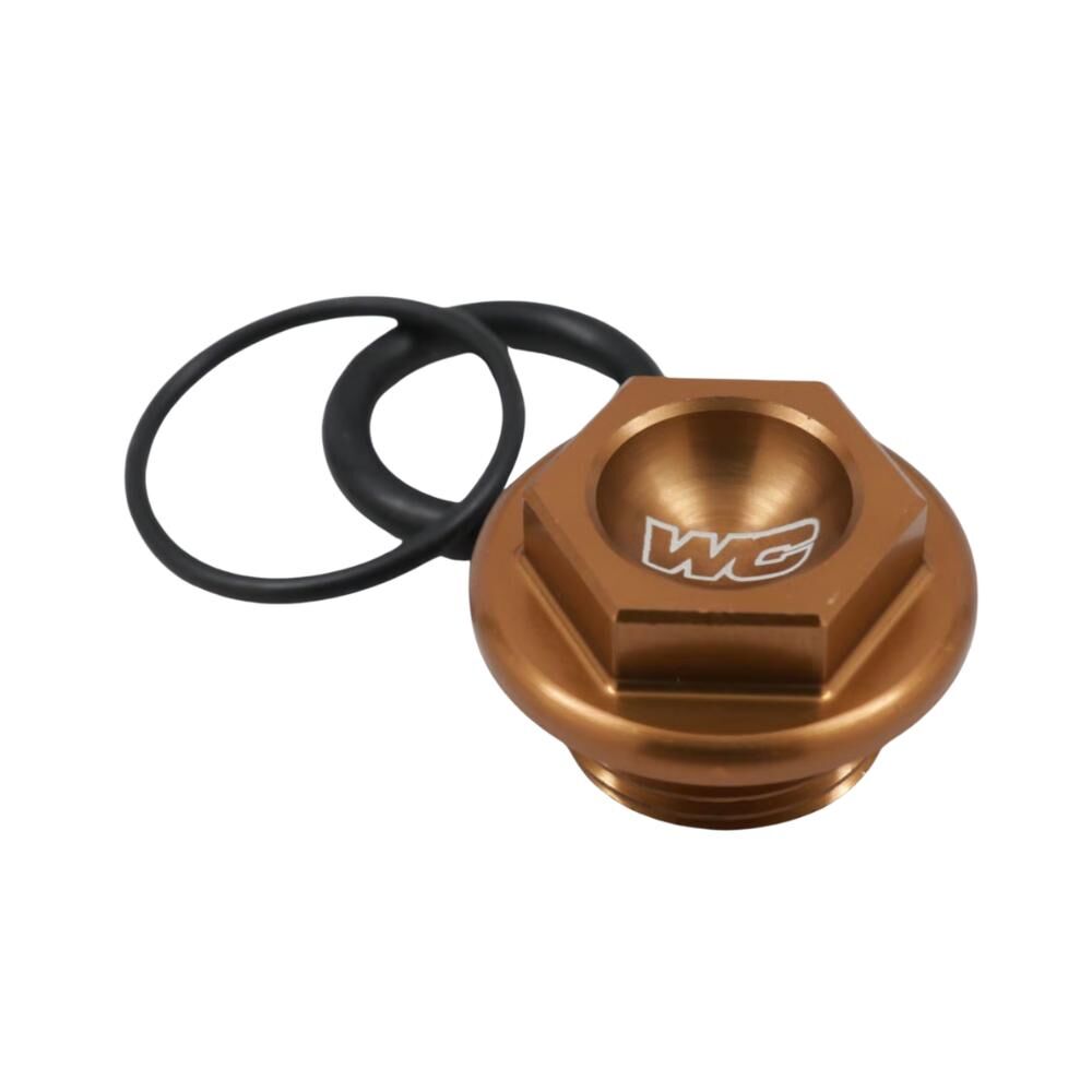 Works Connection Oil Fill Plug - Gold