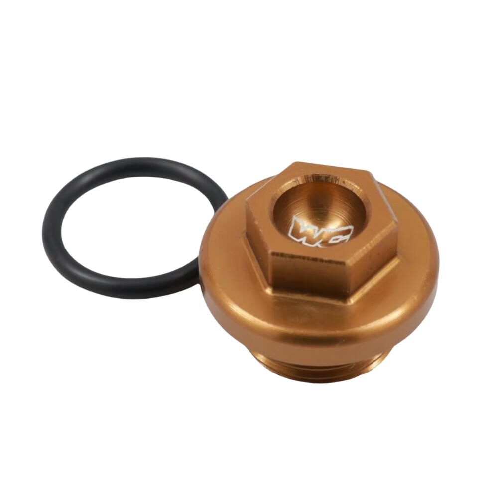 Works Connection Oil Fill Plug - Gold