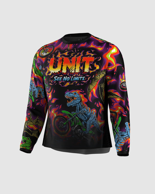 Unit MX26 Kids Flame Rex Jersey - Multi