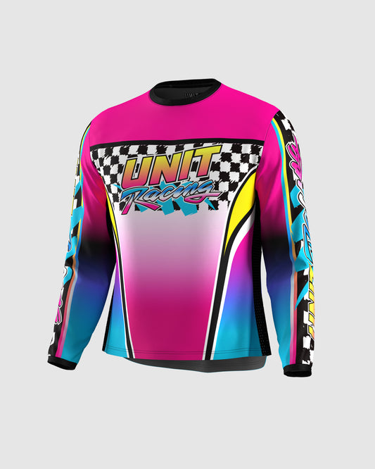 Unit MX26 Kids Turbo Jersey - Pink / Blue