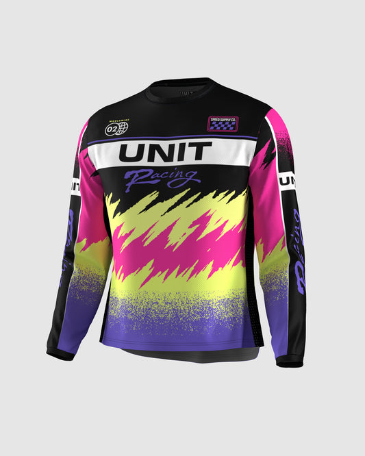 Unit MX26 Kids Electric Jersey - Black / Pink / Yellow