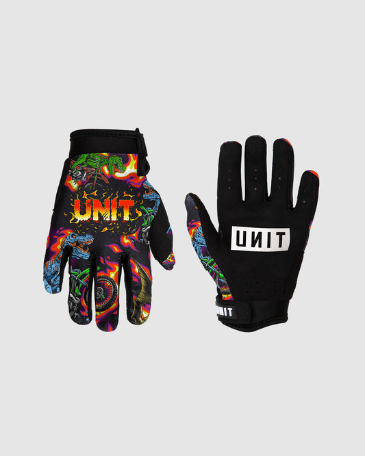 Unit MX26 Kids Flame Rex Gloves - Multi