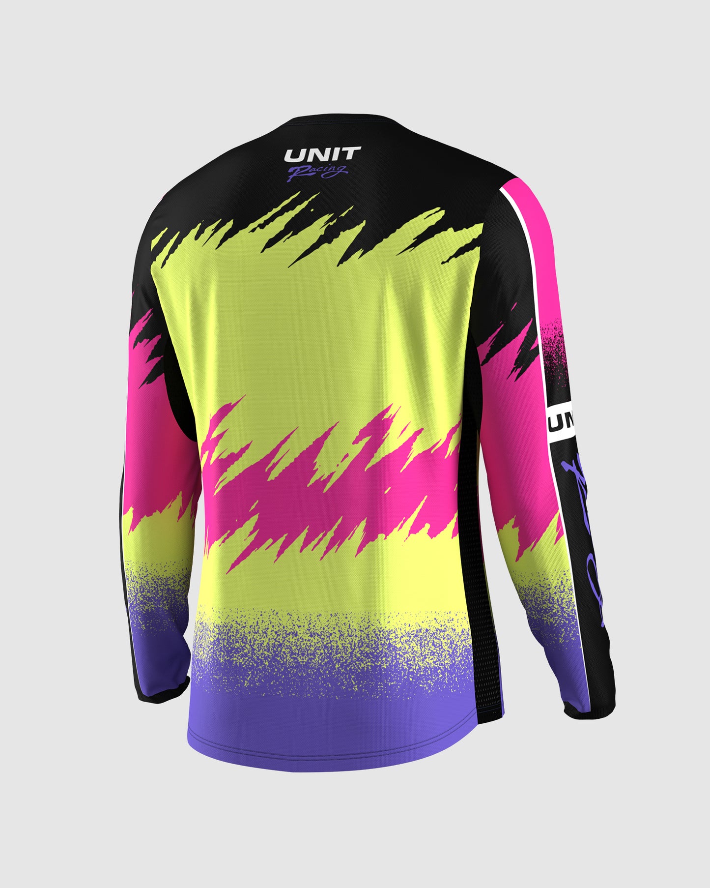 Unit MX26 Youth Electric Jersey - Black / Pink / Yellow