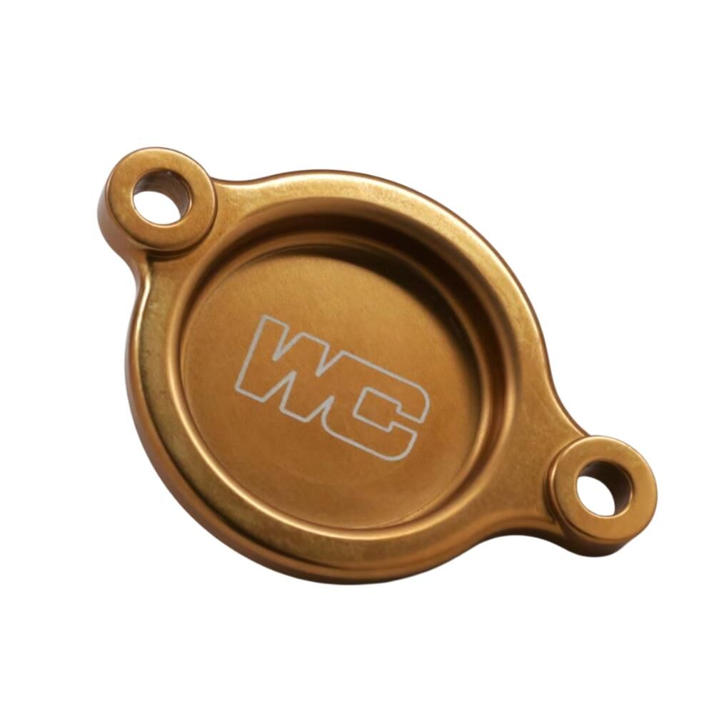 Works Connection Oil Filter Cover - Gold
