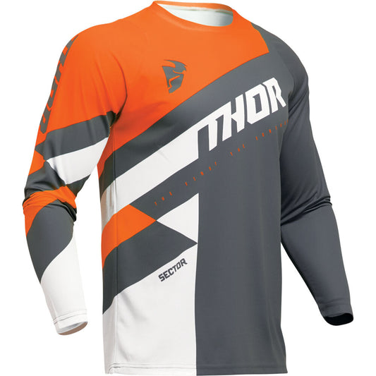 Thor MX25 Sector Checker Jersey  - Grey / Orange