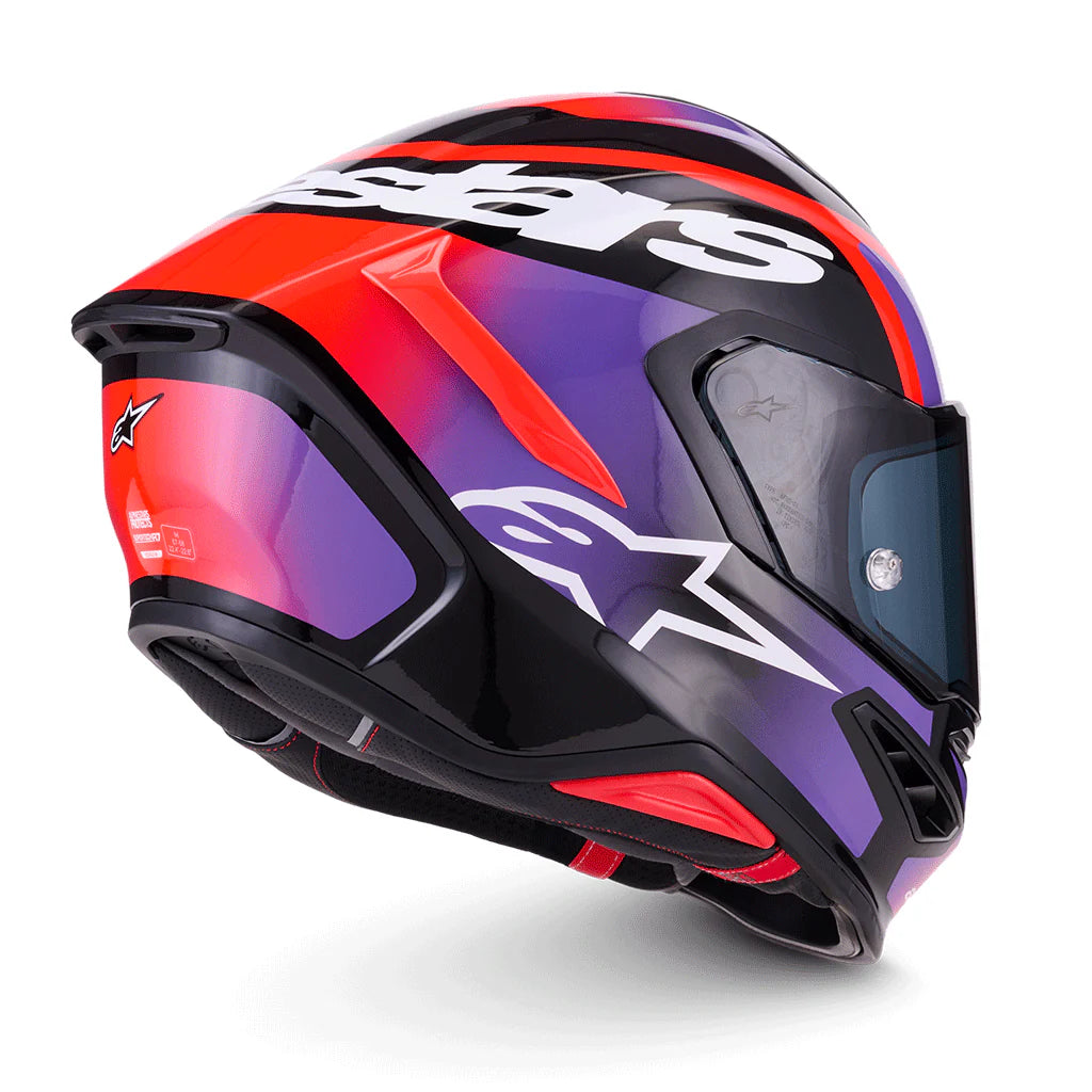 Alpinestars Supertech R7 Lumen Helmet - Black / Red / Purple