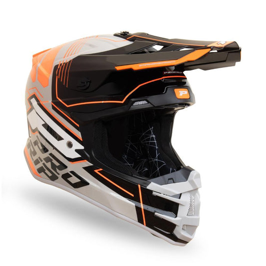 Progrip 3080 Helmet - Grey Black Orange
