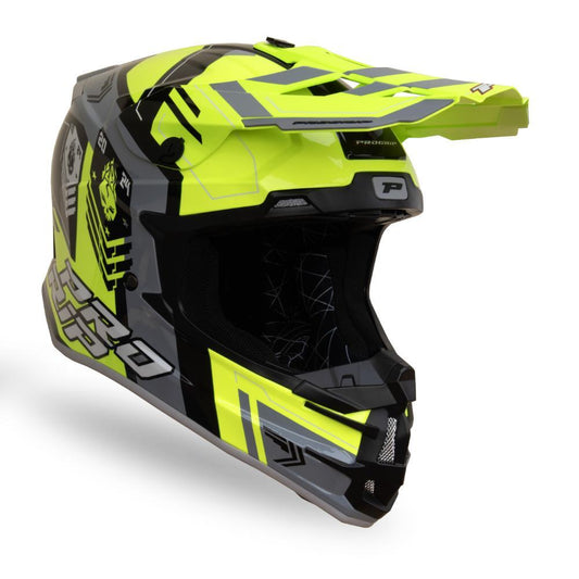 Progrip 3080 Helmet - Fluro Yellow Grey