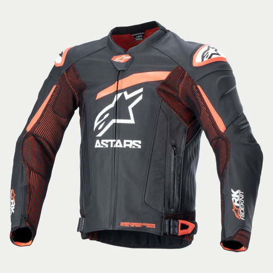 Alpinestars GP Plus R V4 Rideknit Leather Jacket Black Red