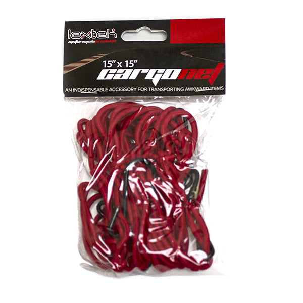 Lextek Cargo Net 15x15in Red