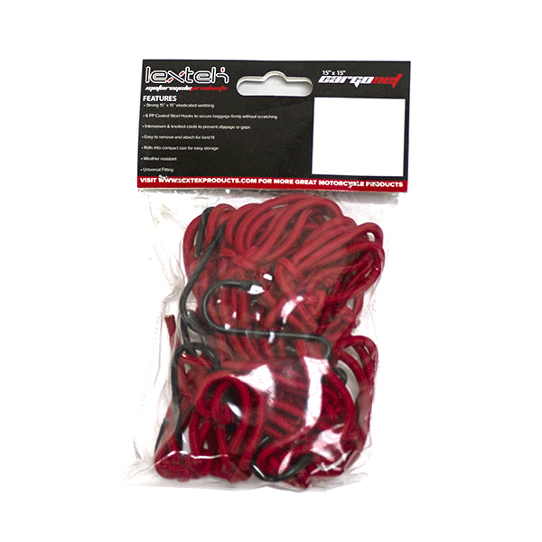 Lextek Cargo Net 15x15in Red