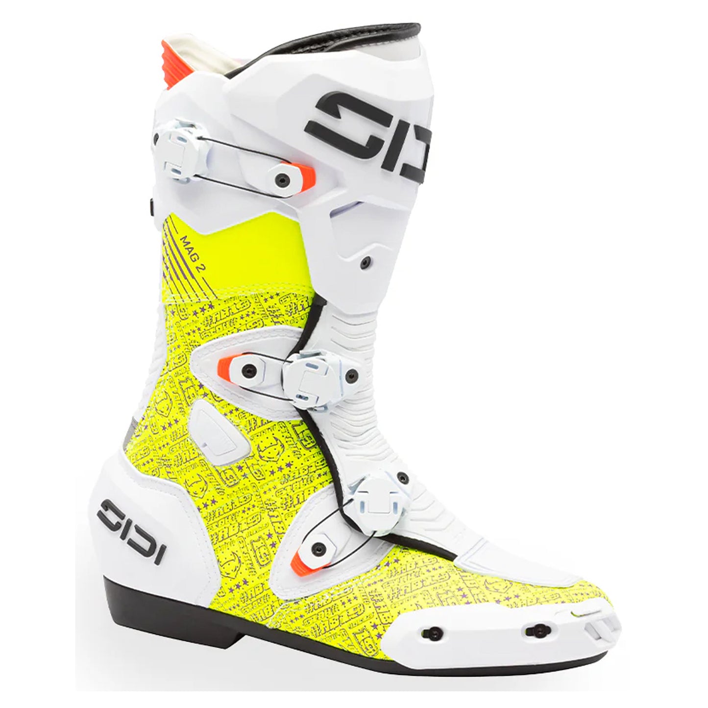 Sidi Mag 2 Air Boots - White / Yellow