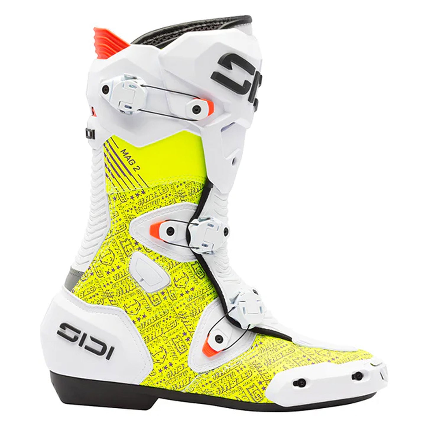 Sidi Mag 2 Air Boots - White / Yellow