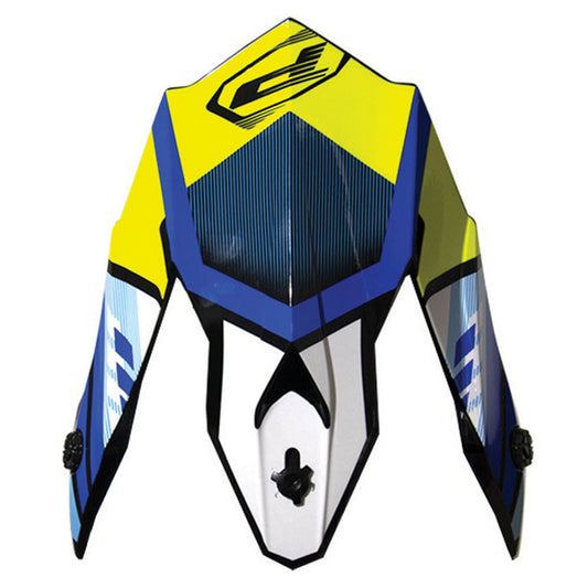 Progrip Replacement Blue/Yellow Helmet - Peak