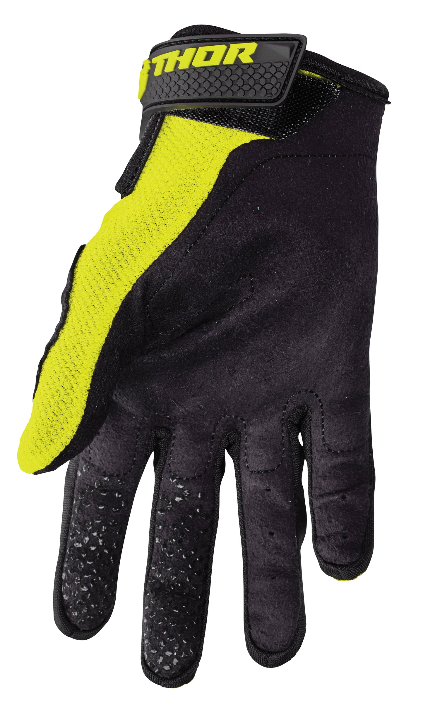 Thor Youth Sector Gloves - Fluro Yellow / Black