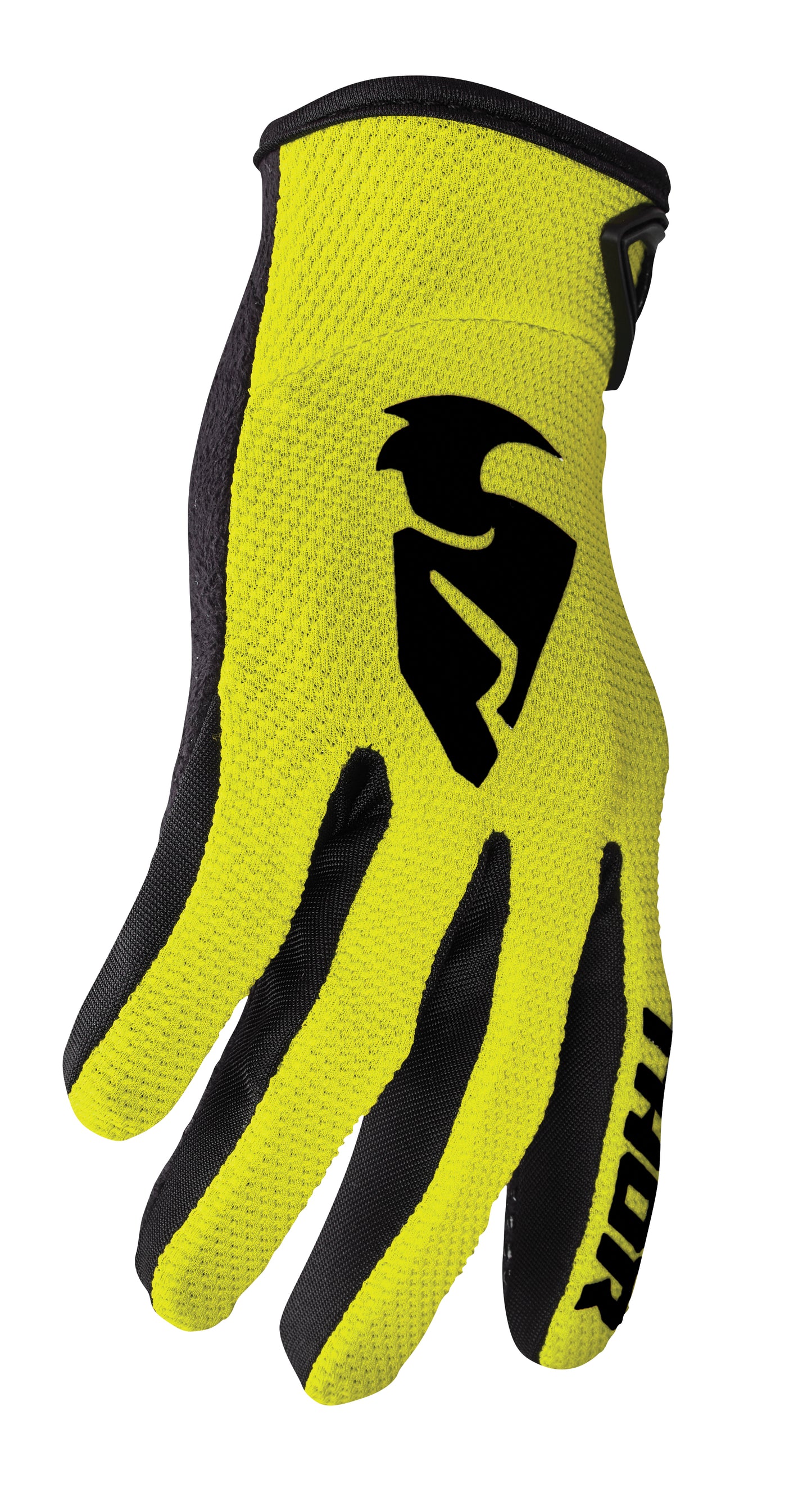 Thor Youth Sector Gloves - Fluro Yellow / Black